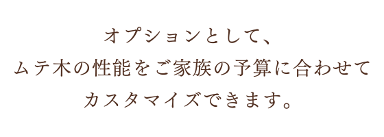 ムテ木の良い部分とかけ合わせができます